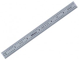 Mitutoyo 182-202 Series 182 Full Flexible Steel Rule, 6&amp;quot; (16 R), imperial-