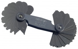 Mitutoyo 186-101 Series 186 Inch Radius Gauges, <sup>1</sup>&amp;frasl;<sub>32</sub> to &amp;frac14;&amp;quot;, imperial-