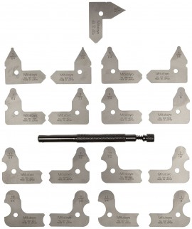 Mitutoyo 186-903 Radius Gauge Set, 1/64 to 17/64&quot;-