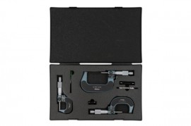 Mitutoyo 193-901 Outside Micrometer Set, 0 to 75 mm, 0.01 mm-