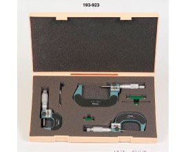 Mitutoyo 193-923 Outside Micrometer Set, 0 to 3&quot;, 0.0001&quot;-