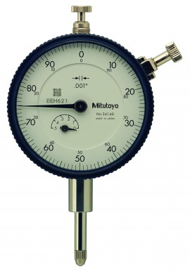 Mitutoyo 2414SB Series 2 Standard Flat-Back Dial Indicator, 0.5&amp;quot;, SAE-