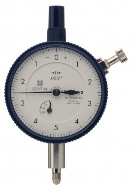 Mitutoyo 2803AB-10 Series 2 Standard Flat-Back Dial Indicator, 0.025&amp;quot;, SAE-