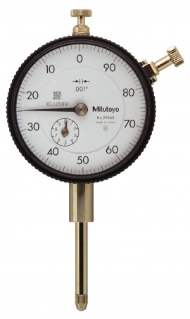 Mitutoyo 2904AB Series 2 Standard Flat-Back Dial Indicator, 1&amp;quot;, SAE-