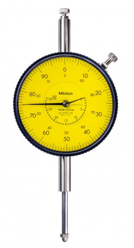 Mitutoyo 3052S-11 Series 3 Large Face Dial Indicator with Lug, 30 mm, Metric-