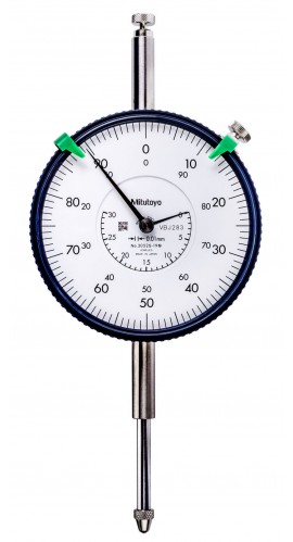 Mitutoyo 3052A-19 Series 3 Large Face Dial Indicator with Lug, 30 mm, Metric-