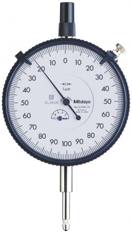 Mitutoyo 3109A-10 Series 3 Large Face Dial Indicator with Lug, 1 mm, Metric-