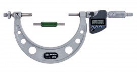 Mitutoyo 324-354-32 Series 324 Interchangeable Ball Anvil-Spindle Gear Tooth Micrometer, 3 to 4&amp;quot;-