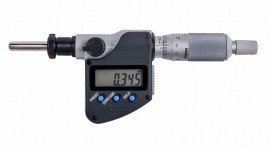 Mitutoyo 350-384-32 Micrometer Head, .5&quot; stem with clamp nut, SR4 spindle-
