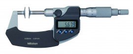 Mitutoyo 369-250-32 Series 369 Digimatic Disk Micrometer with Non-Rotating Spindle, 0 to 25 mm-