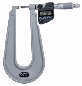 Mitutoyo 389-361-32 Series 389 Sheet Metal Digital Micrometer, 6.3&amp;quot; Throat-