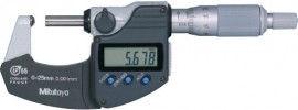 Mitutoyo 395-251-32 Series 395 Spherical Face Digital Micrometer, 0 to 25 mm, Metric-