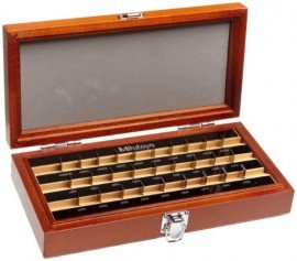 Mitutoyo 516-551-56 Imperial Gauge Block Rectangular Steel Set, 28, grade K-