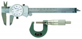 Mitutoyo 64PKA074B Mechanical Tool Package, 0 to 6&amp;quot; dial caliper, 0 to 1&amp;quot; outside micrometer-