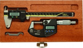 Mitutoyo 64PKA076D Digimatic Tool Kit, 0 to 1" Micrometer-