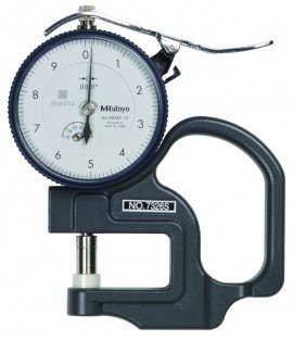 Mitutoyo 7326S Dial Thickness Gage, 0-0.05", Flat Ceramic Anvil-