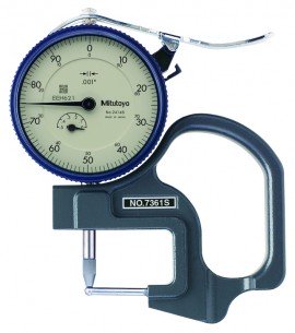 Mitutoyo 7361A Pipe Standard Thickness Gauge, 0 to 0.4"-