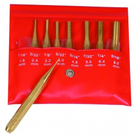 Mitutoyo 985-120 8-Piece Brass Drive Pin Punch Set-