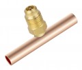 NAVAC F1002 Slip Fit Copper Braze Tee, &amp;frac14;&amp;quot; ODS x 5&amp;#8260;16&amp;quot; ODF, 3-pack-