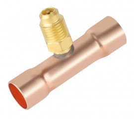 NAVAC F1016 Swaged Copper Braze Tee, &amp;frac12;&amp;quot; OD, 3-pack-