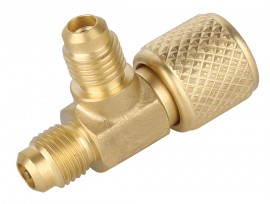 NAVAC F1030 Access Tee Connector, &amp;frac14;&amp;quot; SAE, 2-pack-