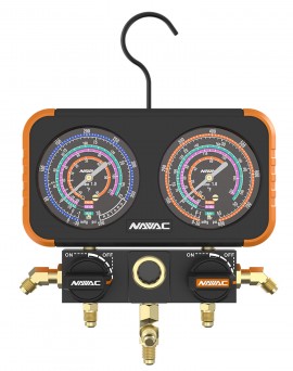 NAVAC N2A4D Pro Plus Manifold Gauge for R-22, R-410A, and R-404A-