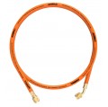 NAVAC NH5L 5&#039; Orange Refrigerant Hose with &amp;frac14;&amp;quot; SAE, A2L reversed thread, 45&amp;deg;-