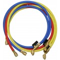NAVAC NH5SC Ball Valve Refrigerant Charging Hoses with &amp;frac14;&amp;quot; SAE fittings, 5&#039;, set of 3-