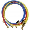 NAVAC NH5SC Ball Valve Refrigerant Charging Hoses with &amp;frac14;&amp;quot; SAE fittings, 5&#039;, set of 3-