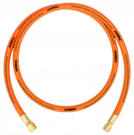 NAVAC NHR38AB Big Boy Refrigerant Recovery Hose with &amp;frac38; to ¼" fittings and &amp;frac38;" diameter, 6', orange-