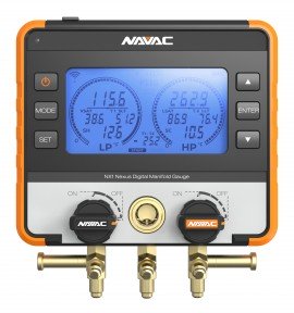 NAVAC NX1 Nexus Smart Digital Manifold Gauge with wireless low and high temperature probes-