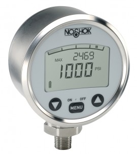 NOSHOK 1000-72-2-1 Digital Pressure Gauge, 0 to 72 psi-