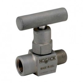 NOSHOK 102-EMFC Mini, Hard Seat Needle Valve with Extended Male-Female, Steel-