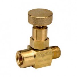 NOSHOK 102-FFB Hard Seat Needle Valve, Female-Female, Brass-