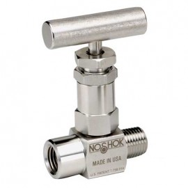 NOSHOK 102-FFS Hard Seat Needle Valve, Female-Female, Stainless Steel-