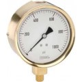 NOSHOK 25-300-5000-PSI Pressure Gauge, Glycerin Filled, 1/4&quot; NPT Bottom Connection, Brass Case, 0 to 5000 psi-