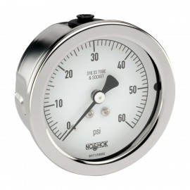 NOSHOK 500 Series Pressure Gauge, 2.5&amp;quot;, 0 to 300 psi-