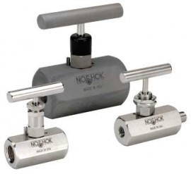NOSHOK 402-FFC Needle Valve, Hard Seat, 1/4&quot; NPT, Female-Female, Steel-