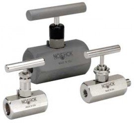 NOSHOK 402-MFAC Needle Valve, Hard Seat, 1/4&quot; NPT, Male-Female, Angle, Steel-
