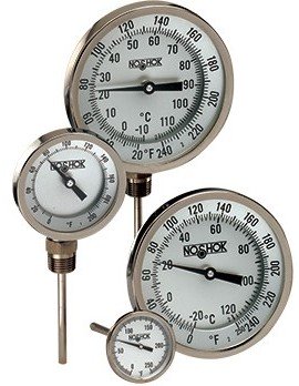 NOSHOK 50-300-090--100/100 F/C 300 Series Industrial Type Bimetal Thermometer with external reset, -100 to 100&amp;deg;F/C-