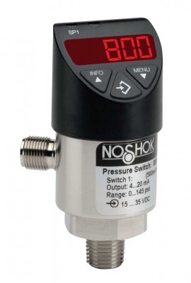 NOSHOK 800-2-2-3000-2 Pressure Switch, 1 NO or NC with 4 to 20 mA, 0 to 3,000 psig-