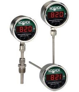 NOSHOK 821-1-1-U-0-32/200-36060-4 Digital Temperature Indicator with back connection, 32 to 200&amp;deg;F, 6&amp;quot;-
