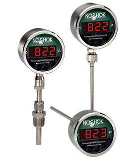 NOSHOK 823-1-0--58/392-150-2 823 Series Digital Temperature Indicator with back connection, -58 to 392&amp;deg;F, 15&amp;quot;-