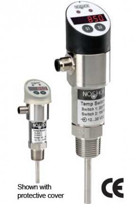 NOSHOK 850-2-8-50/400-2-090-6 Temperature Switch, 1 NO or NC, 4 to 20mA Output, 1/2" NPT, 9 Stem, 6 mm Diameter-