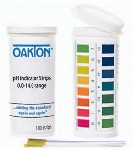 OAKTON 35850-02 pH Indicator Strips, 0 to 14 pH, 100-pack-