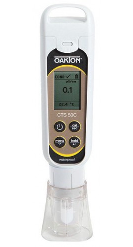 OAKTON CTSTESTR 50C Waterproof Pocket Conductivity/TDS/Salinity Tester, Cup-Style Sensor-
