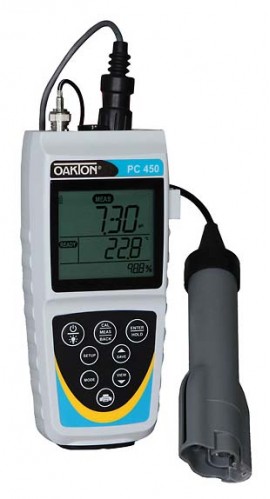 OAKTON PC 450 pH/Conductivity Meter Combination Probe Kit with Calibration-