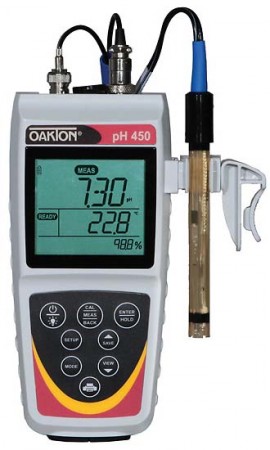 OAKTON WD-35618-30 pH 450 Waterproof  pH, mV, ISE Meter &amp; Probe-