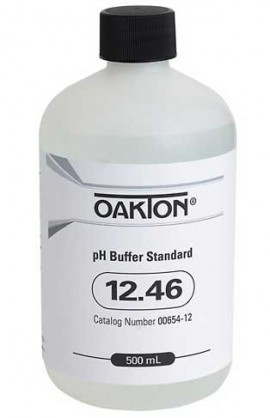 OAKTON WD-00654-12 12.45 pH Buffer Solution, 500 mL-