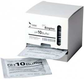 OAKTON WD-35653-03 pH 10.00 Buffer Pouches, 20mL, Box of 20 Pouches -